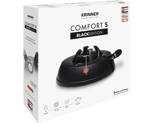 Krinner Comfort S Black Edition kerstboomstandaard, max. boomhoogte 220 cm, max. stamdiameter 11 cm