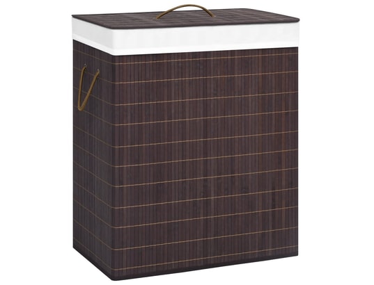 VIDAXL - Panier à linge bambou marron 100 l