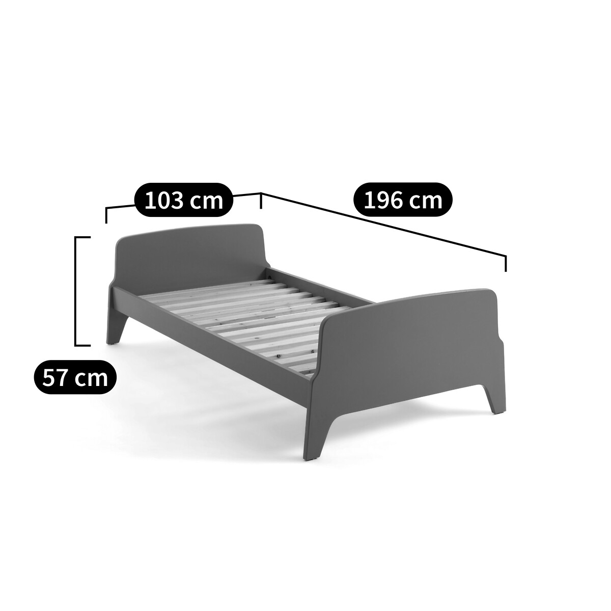 LA REDOUTE INTERIEURS<br>Cama retrô vintage, individual, Adil