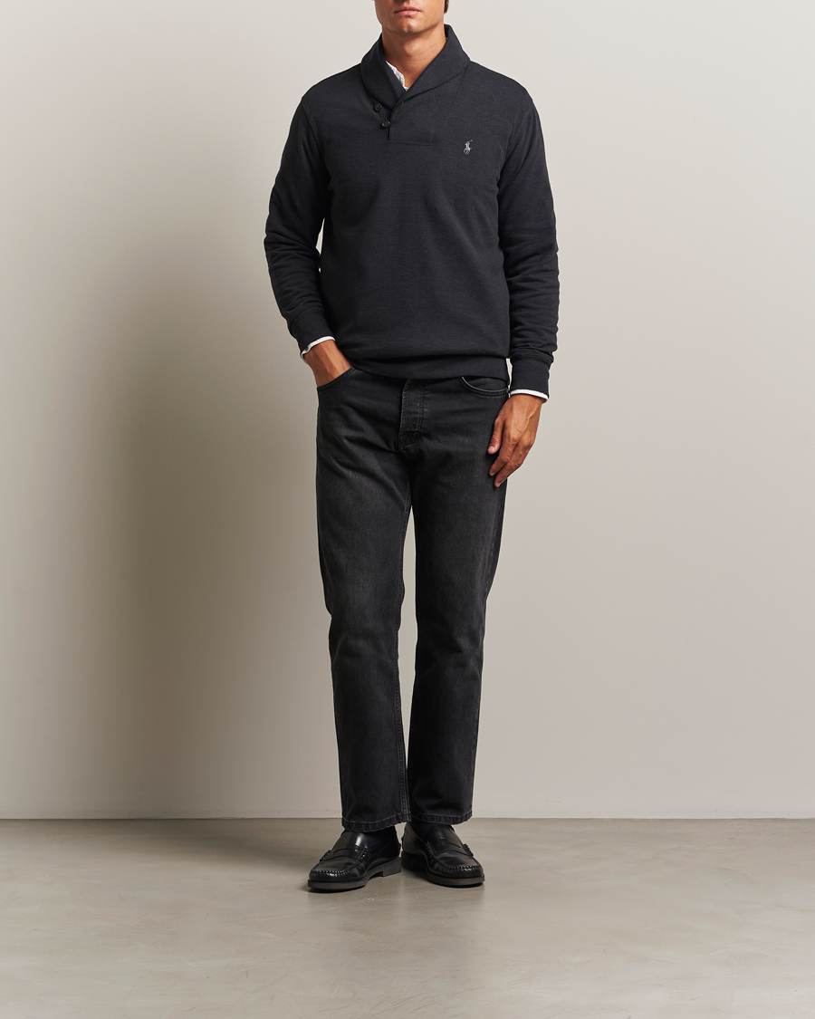 Polo Ralph Lauren Shawl Collar Pullover Polo Black