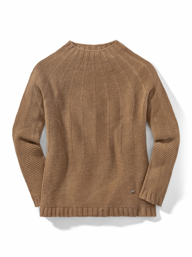 Cashmino Pullover Längsstruktur