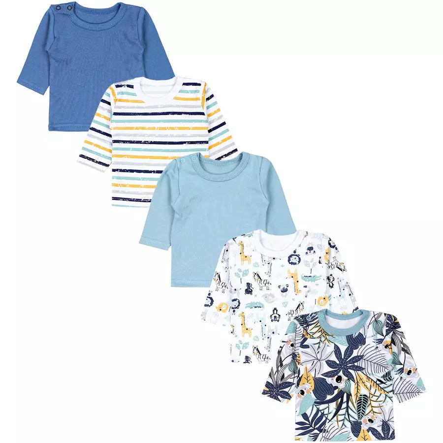 TupTam Baby Jungen Langarmshirt 5er Set orangegelb