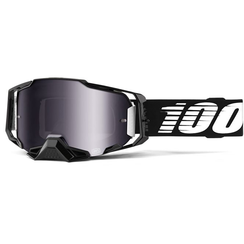 100% - Masque Armega Black - Silver flash mirror Noir / Blanc