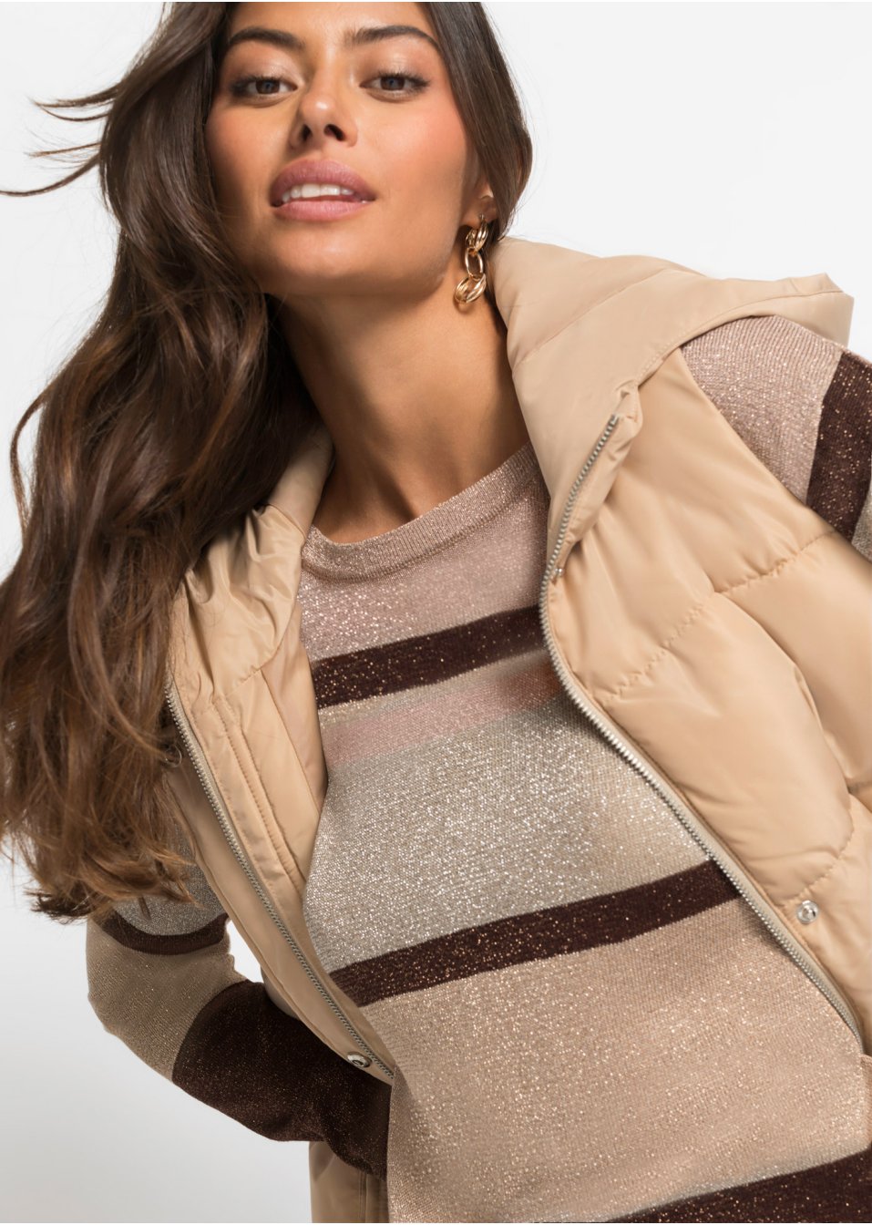 Pull à rayures avec Lurex