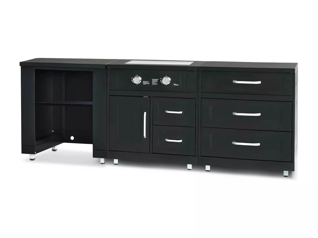 Cuisine d'extérieur 3 modules avec gazinière