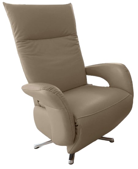 PURO Fernsehsessel CERGY XL-V3 Motor /Lederbezug steingrau