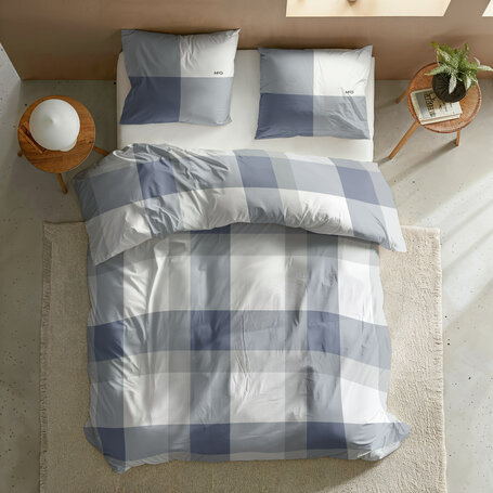 Dekbedovertrek Flanel - Blue Check