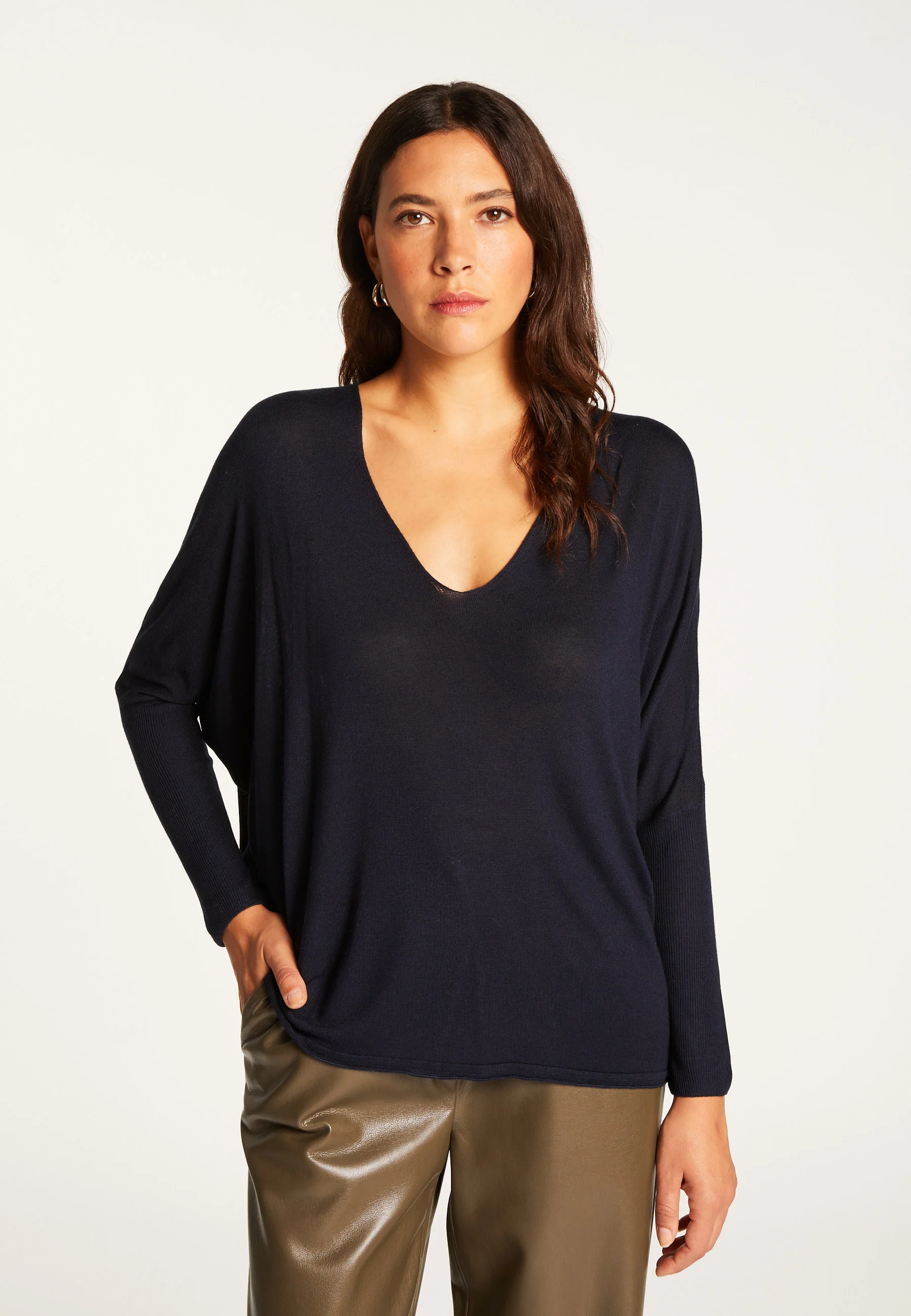 RICAAH24 - T-shirten fibre de bambou cachemire | Bleu