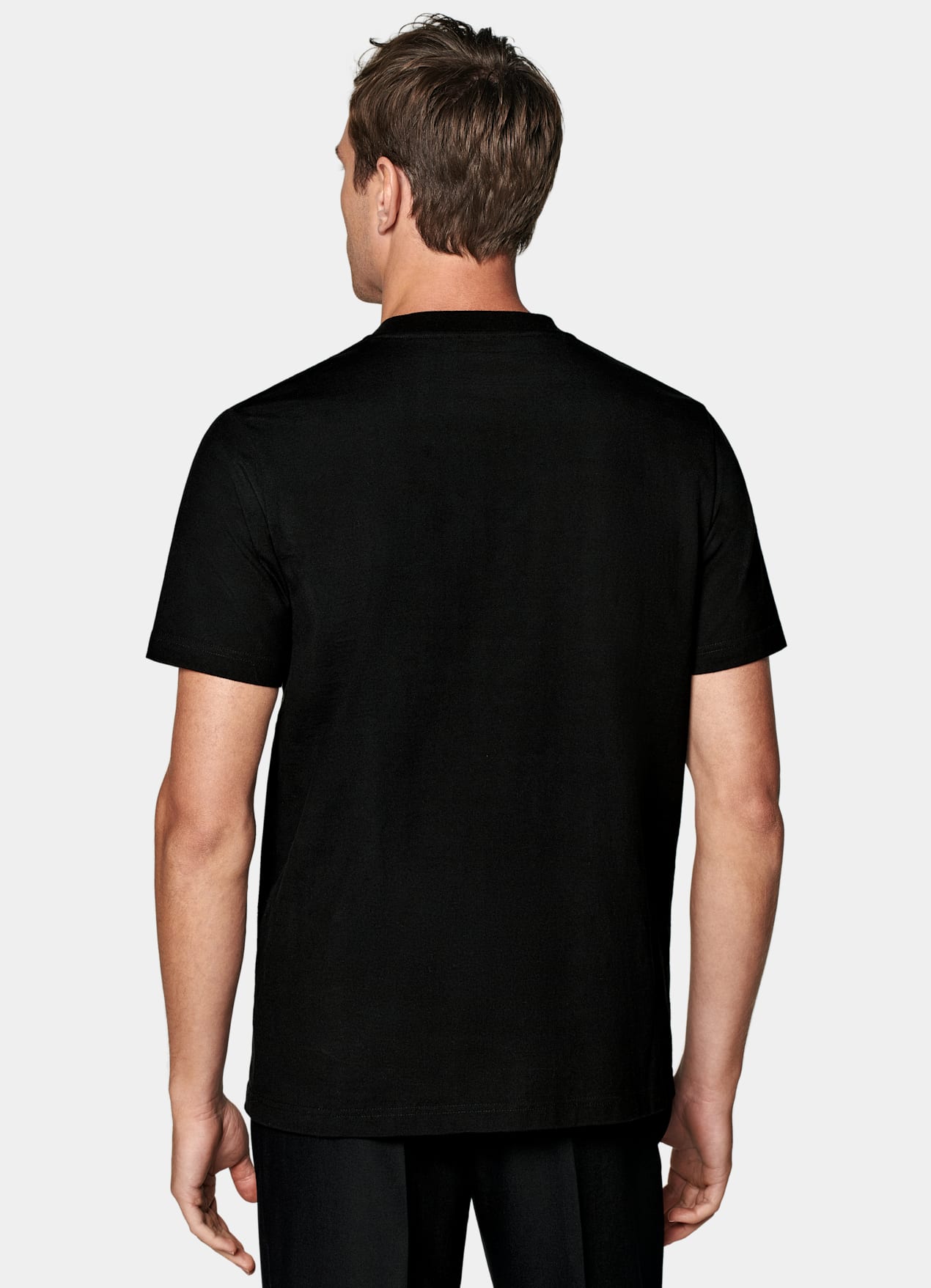 T-shirt col rond noir
