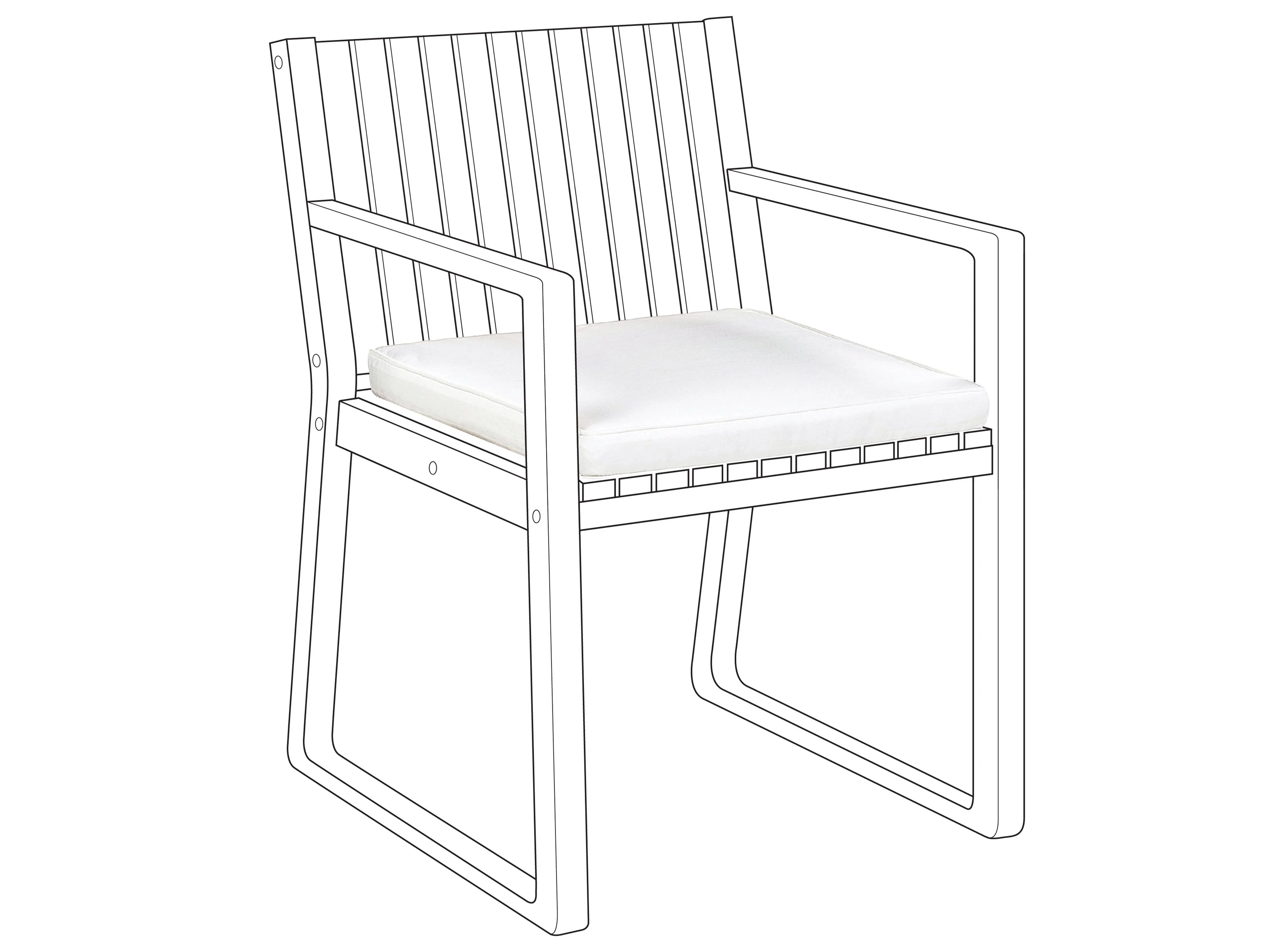 Tuinzitkussen SASSARI 46 x 46 cm Gebroken wit
