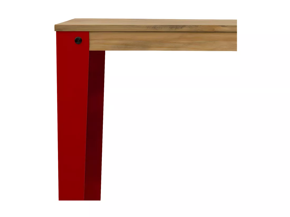 Table Mange debout Lunds 40x120x110cm Rouge-Vieilli. Box Furniture