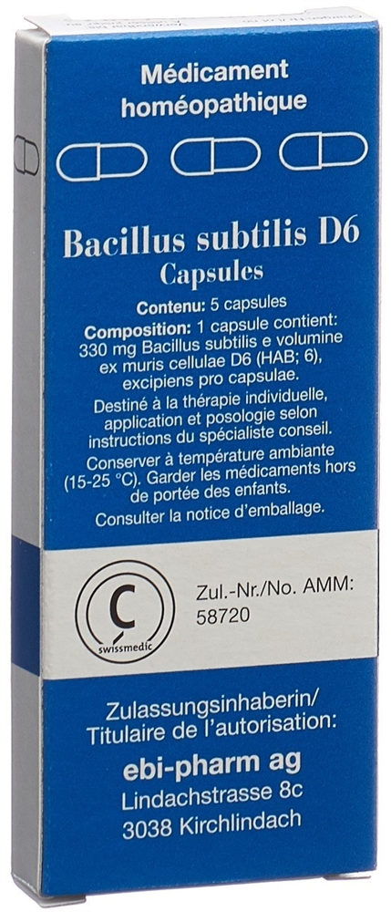 SANUM Bacillus subtilis Kaps 6 D Blist 5 Stk