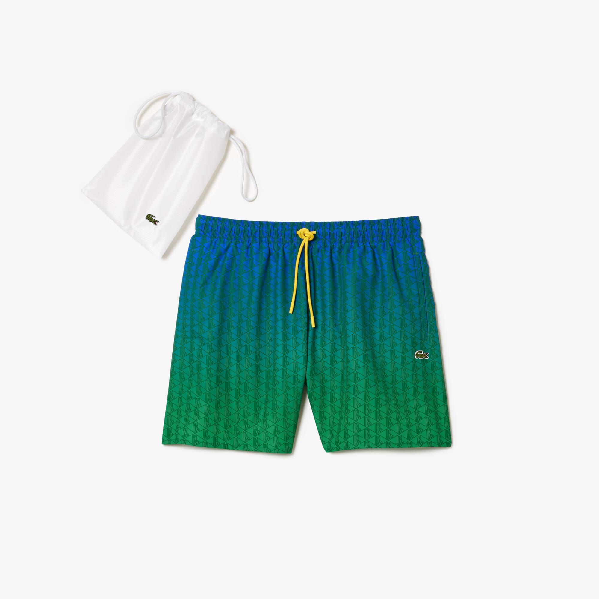 Badehose mit Monogramm im Ombré-Effekt Badebekleidung - Blau - Lacoste - Herren