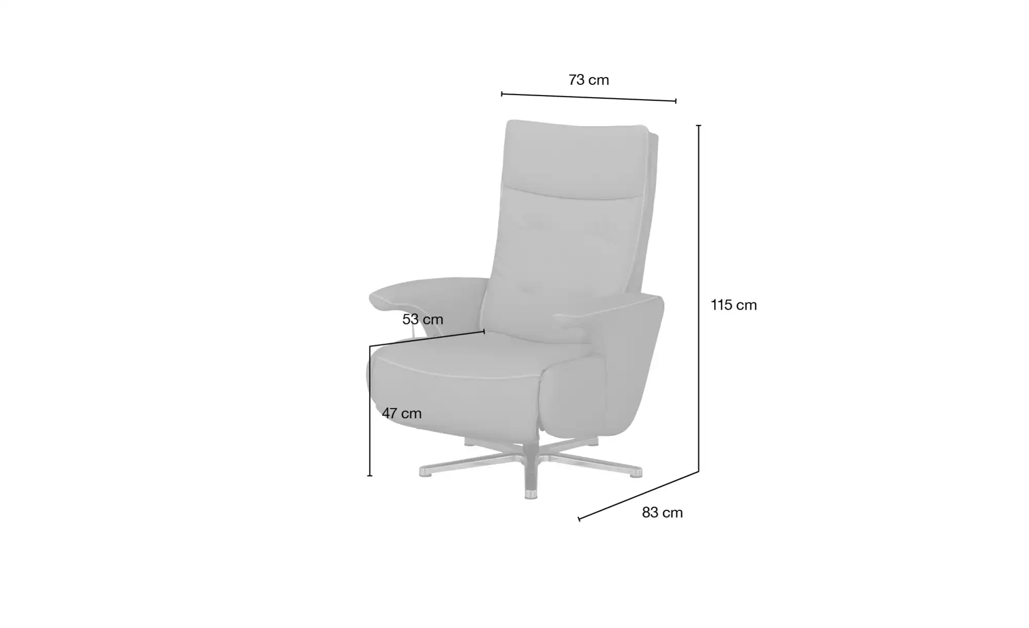 meinSofa Drehsessel aus Leder Franzi