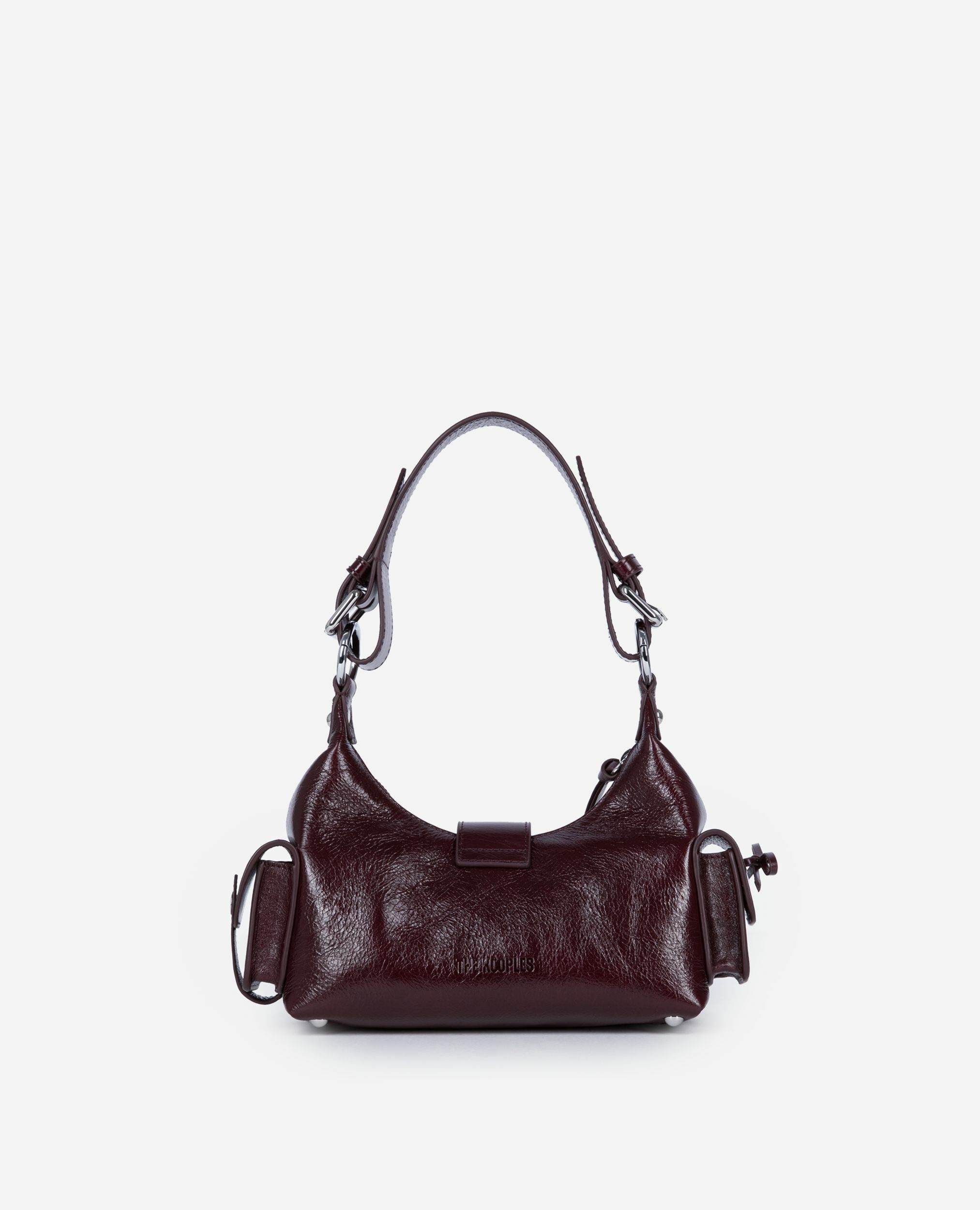 Sac Amelia small en cuir craquelé bordeaux