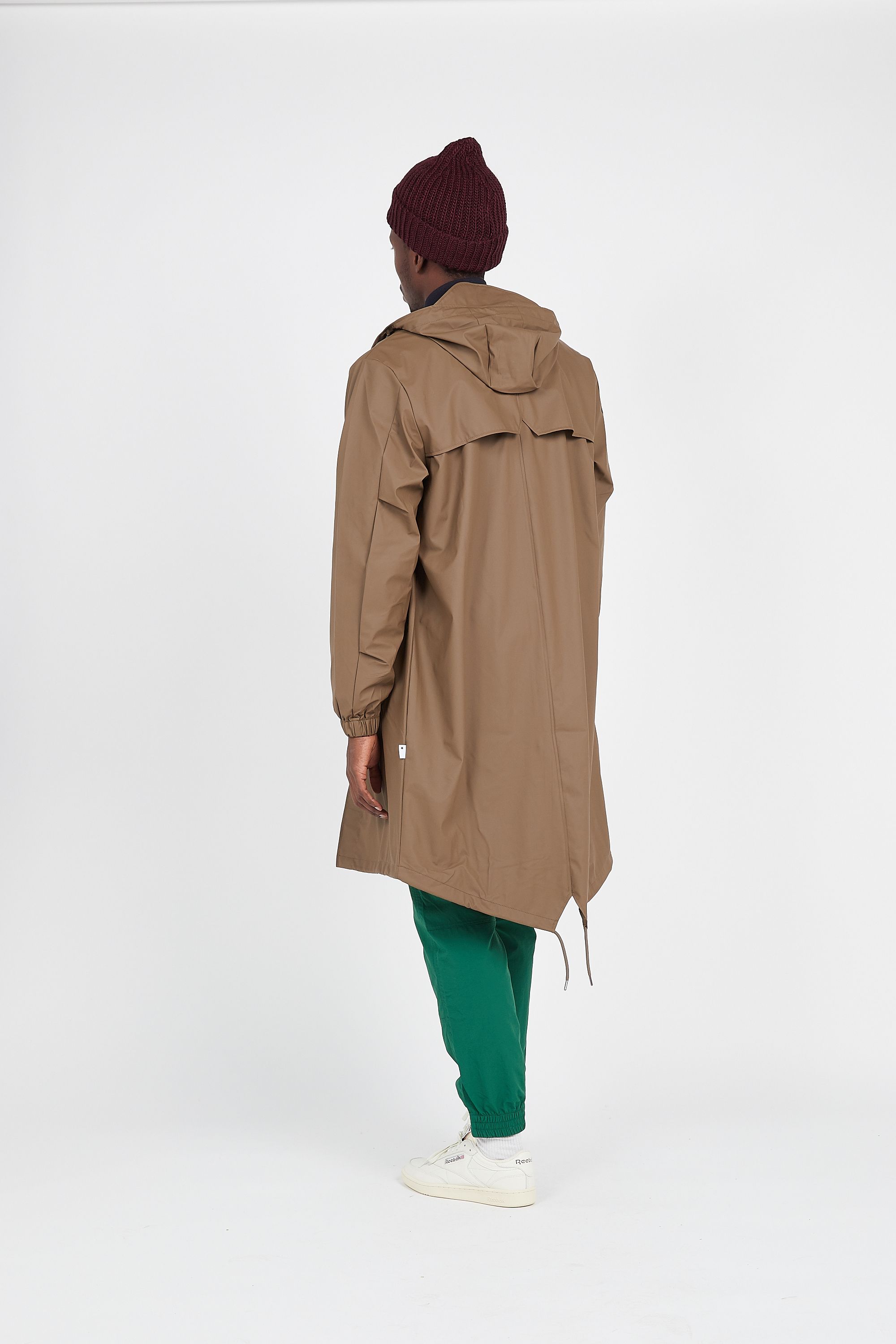 RAINS Imperméable à capuche  Fishtail Parka Marron