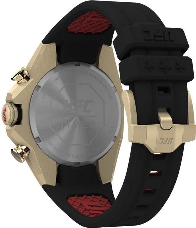 Timex - TW2W69800 - Chronograaf Horloge - Zwart - Siliconen Band - 45 mm