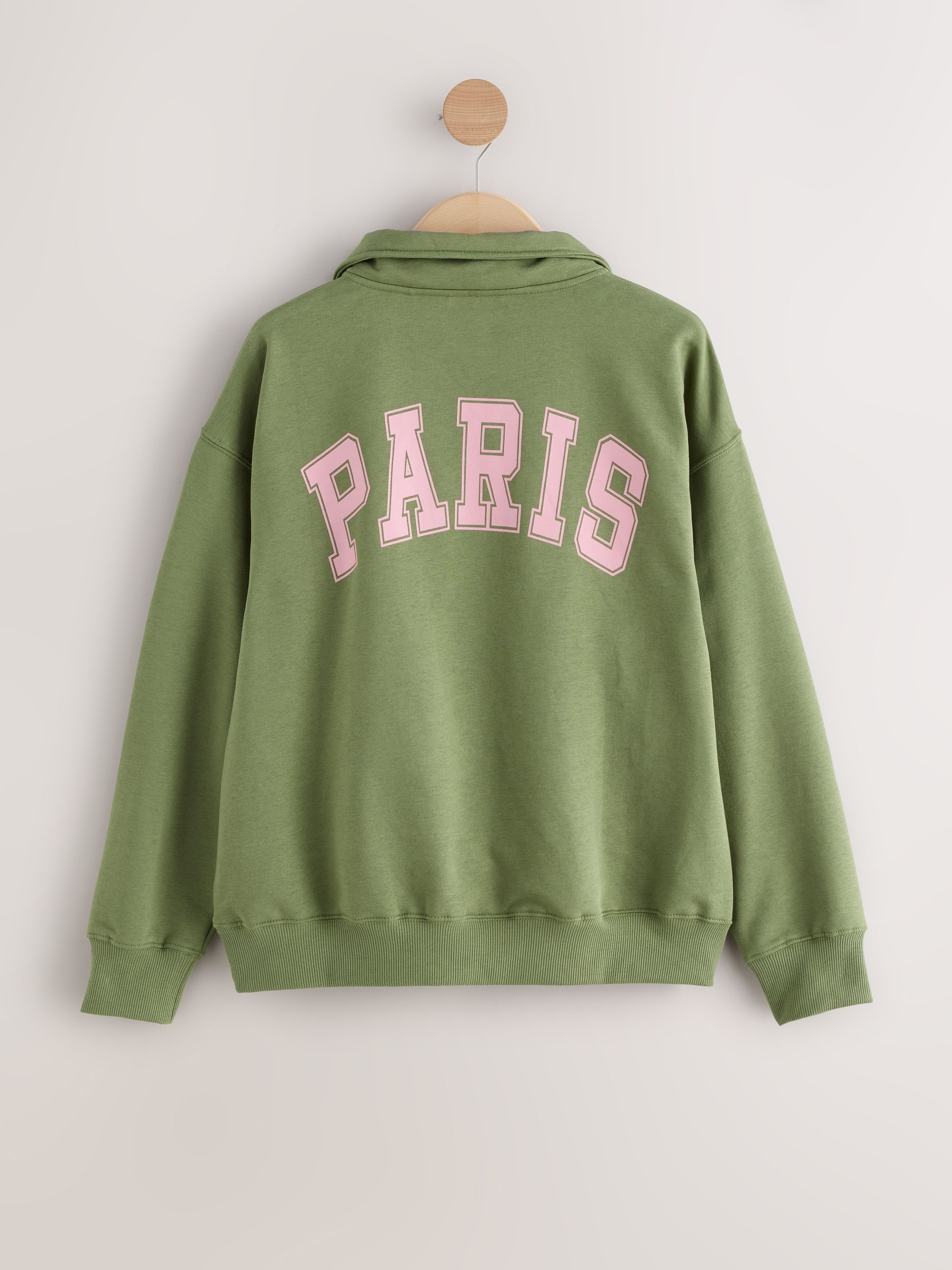 Groen geruit - Half Zip Sweatshirt and Flannel Pyjamas Set