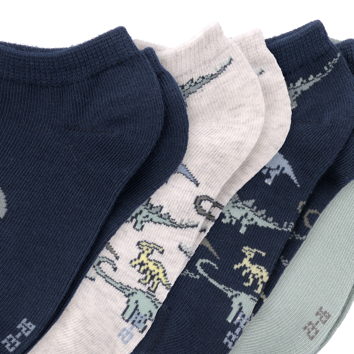 Topolino 4 Paar Jungen Sneaker-Socken im Set hellgrau / hellgrün / dunkelblau