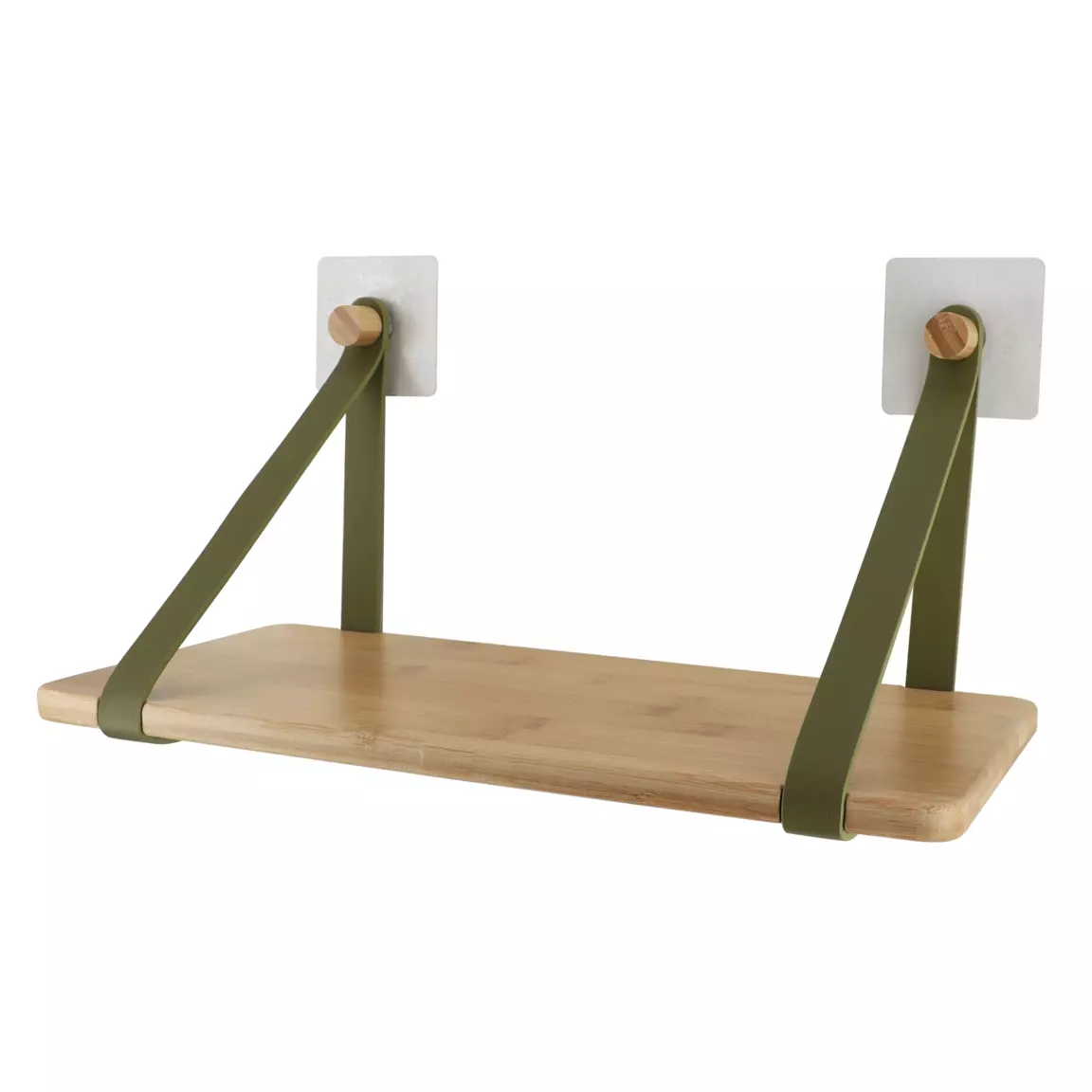 Etagère adhésive bambou (40 x H20 cm) Easy Chic Vert kaki