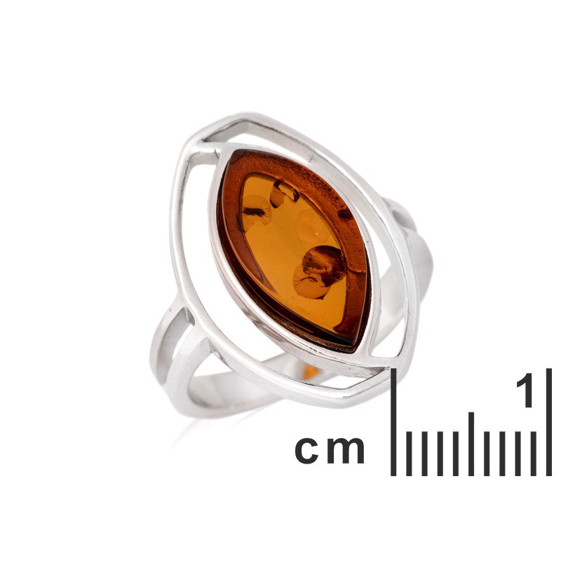 BAGUE ARGENT AMBRE