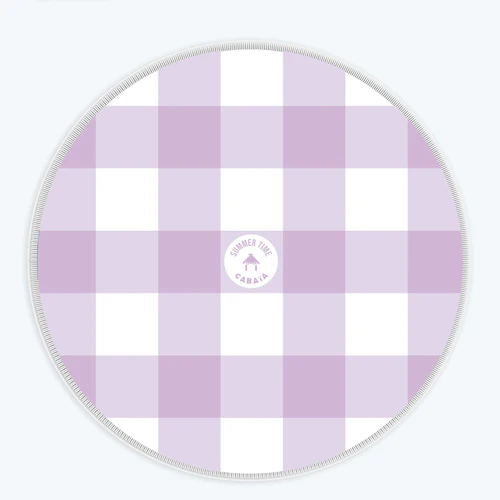 Serviette ronde Atoll Ari violet