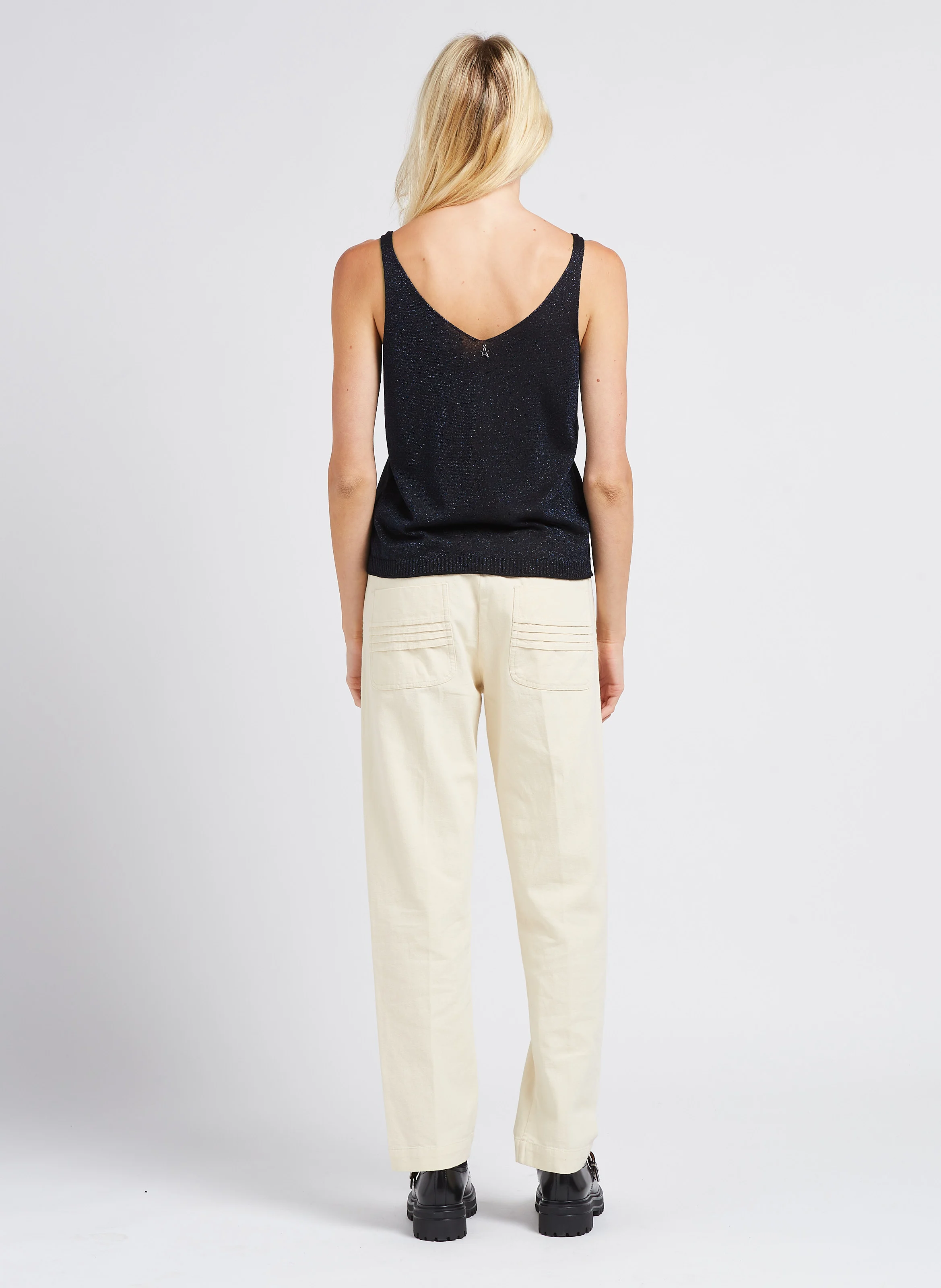 ERNEST - Pantalon droit en coton| Blanc
