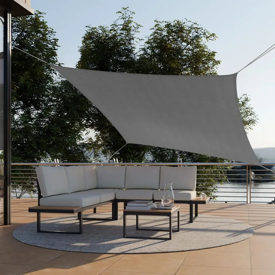 tectake Schaduwdoek Sunny, weerbestendig HDPE-materiaal met UV-bescherming