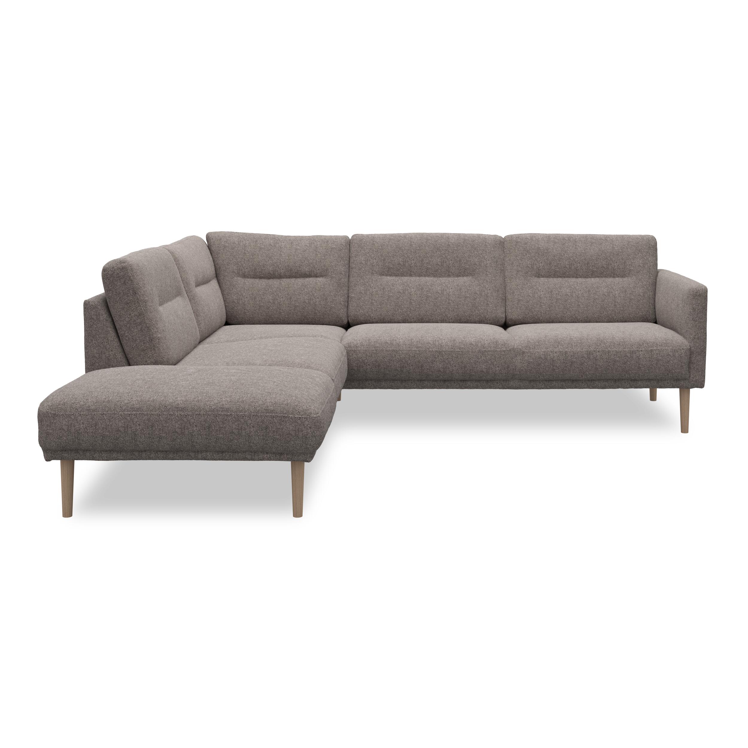 Larvik venstrevendt hjørnesofa med pufafslutning