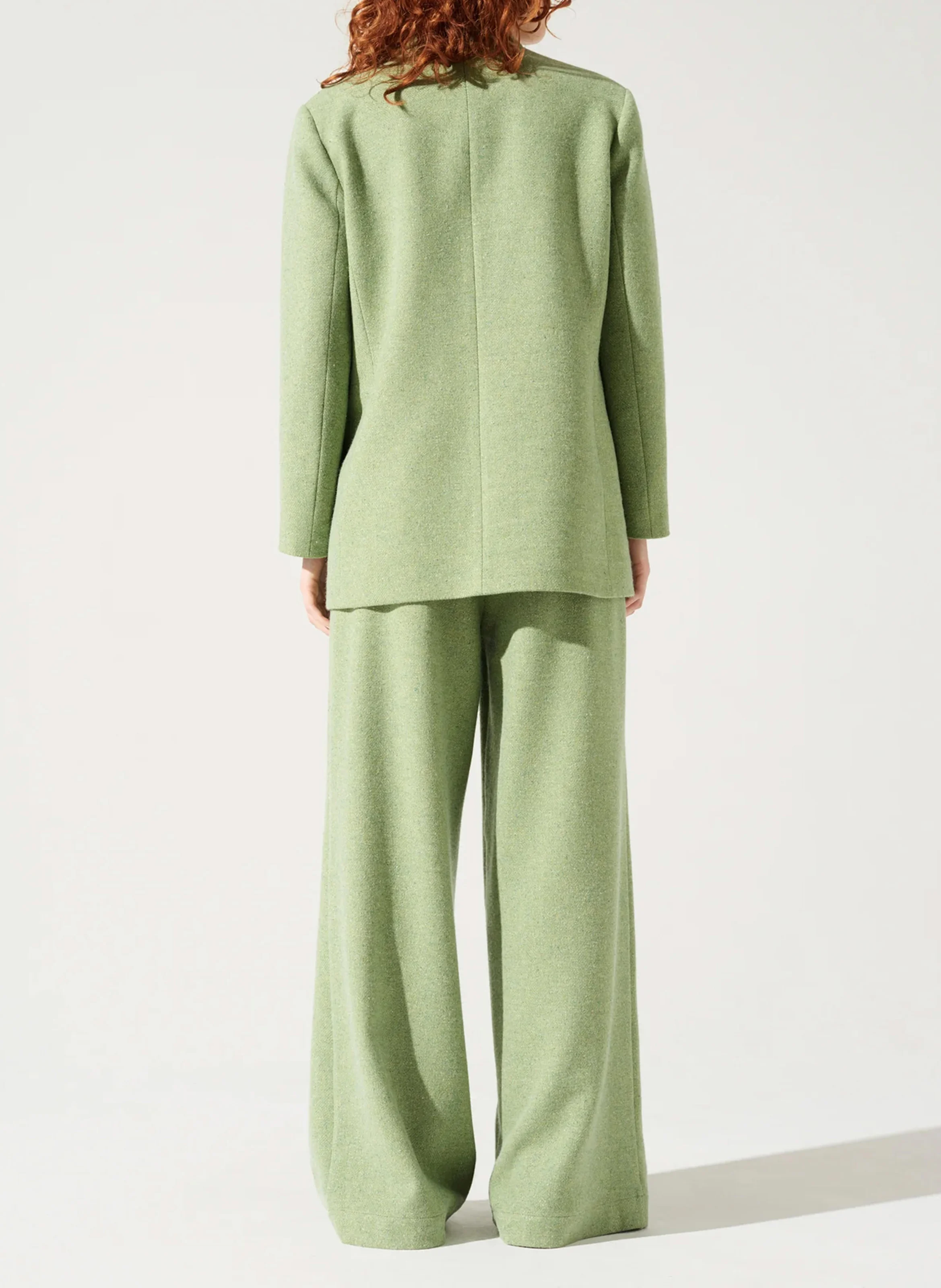 Manteau col tailleur | Vert