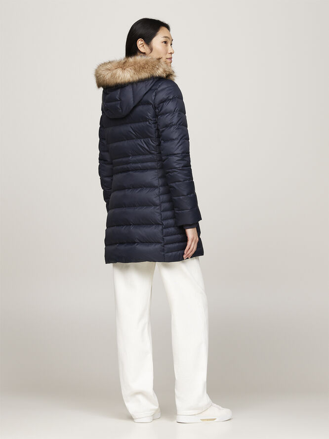 Tommy Hilfiger TYRA DOWN COAT WITH FUR Desert sky