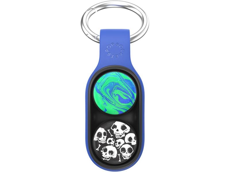 PopSockets Schlüsselanhänger PopPucks Starter Pack Blue Jar Schlüsselring mit Trickmagnet