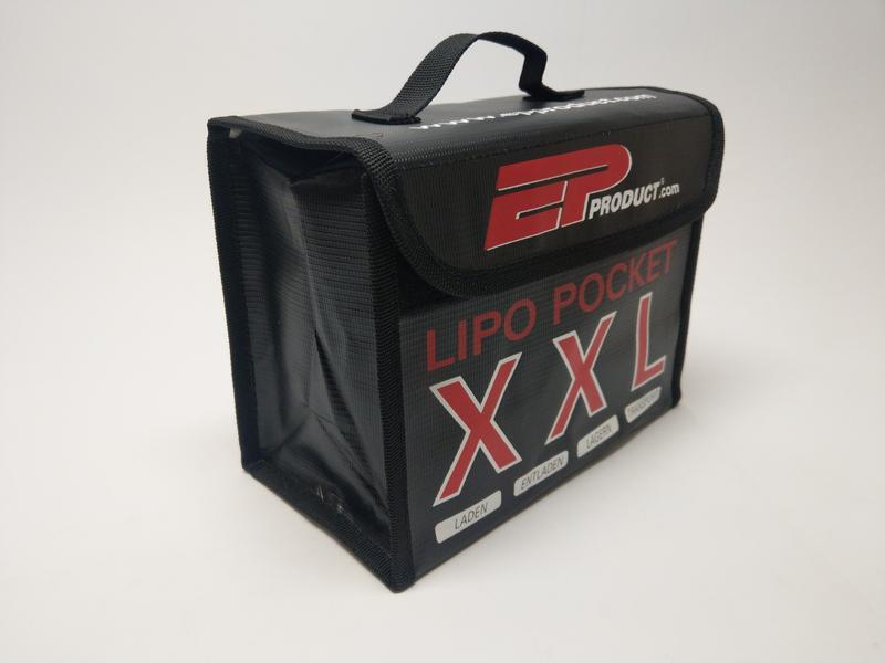 EP LiPo-Tasche XXL 215 x 155 x 115 mm Für sicheres Transportieren, Laden und Lagern von LiPo Akkus