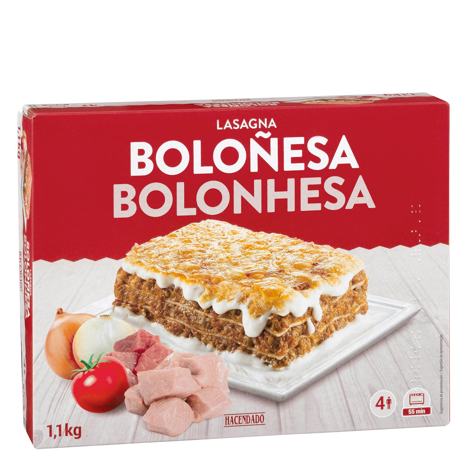 Lasagne bolognaise familiale Hacendado, ultra-surgelée