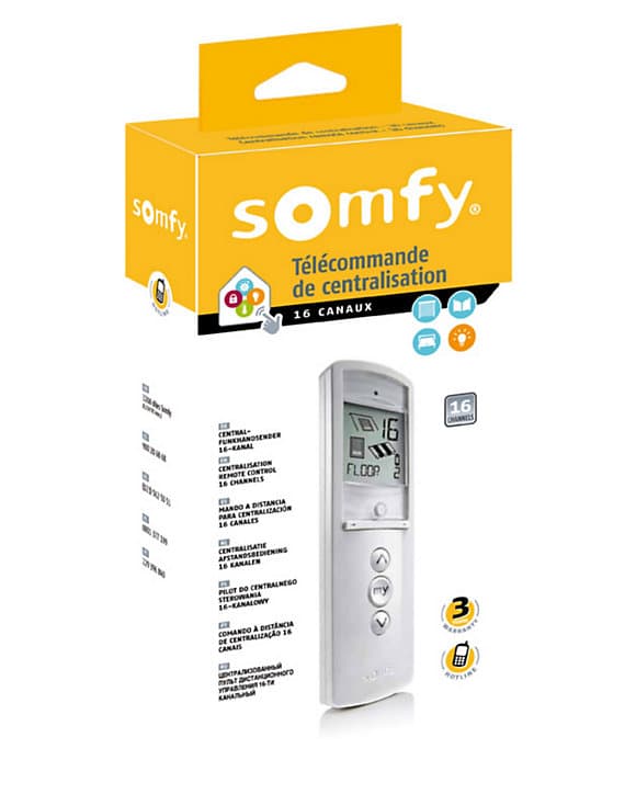 Télécommande Telis 16 RTS Pure Somfy 2401100