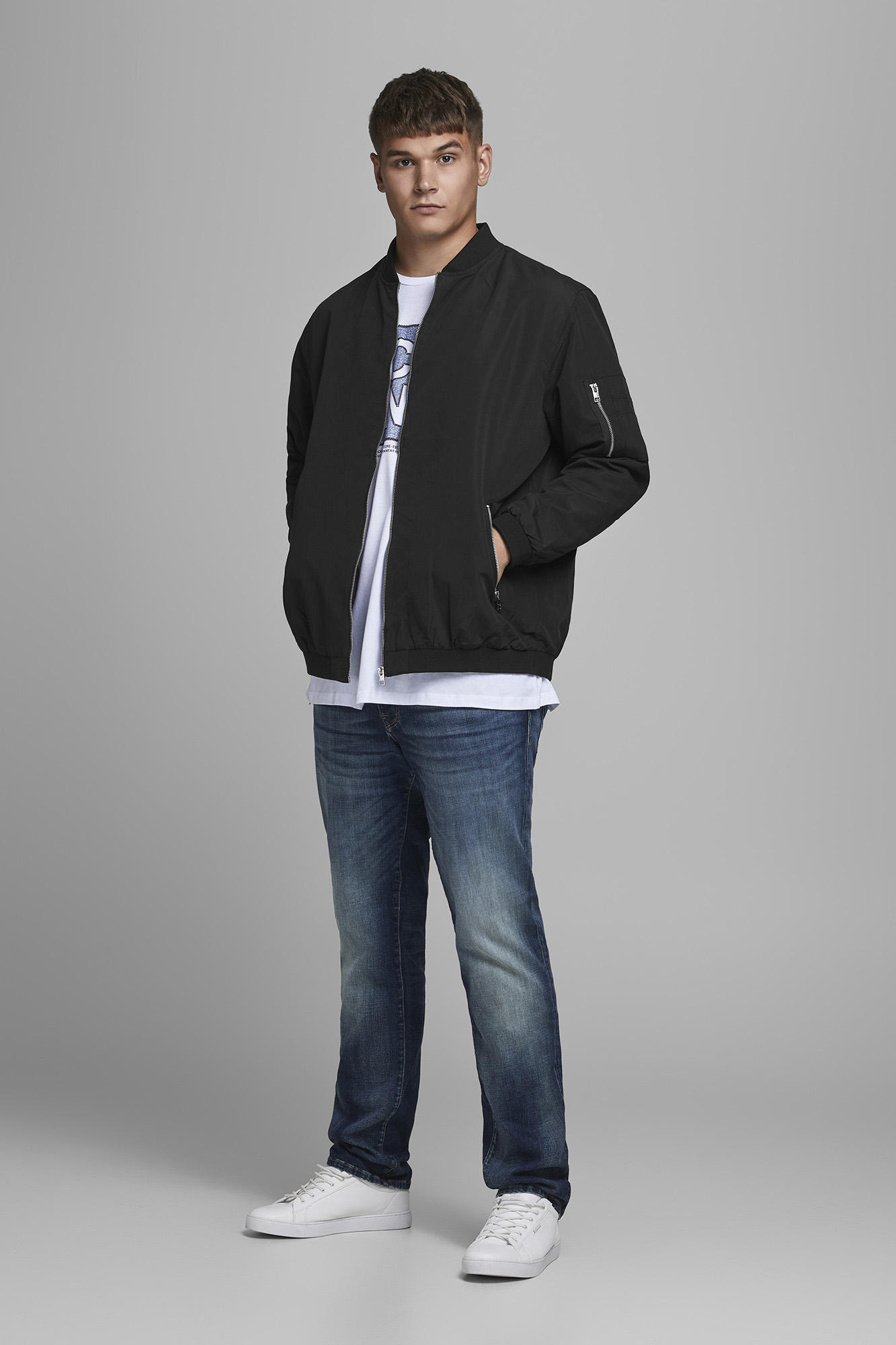 Jaqueta bomber leve PLUS
