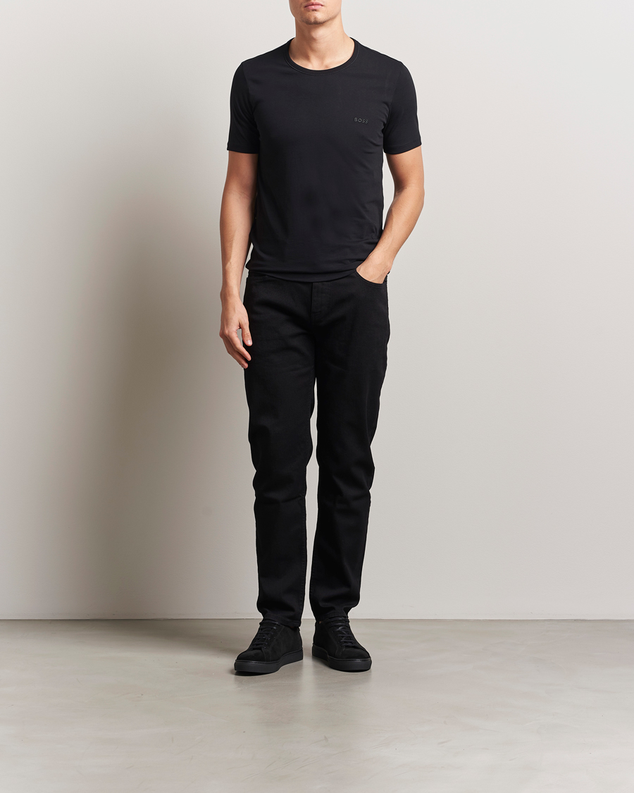 BOSS BLACK 3-Pack Crew Neck T-Shirt Black