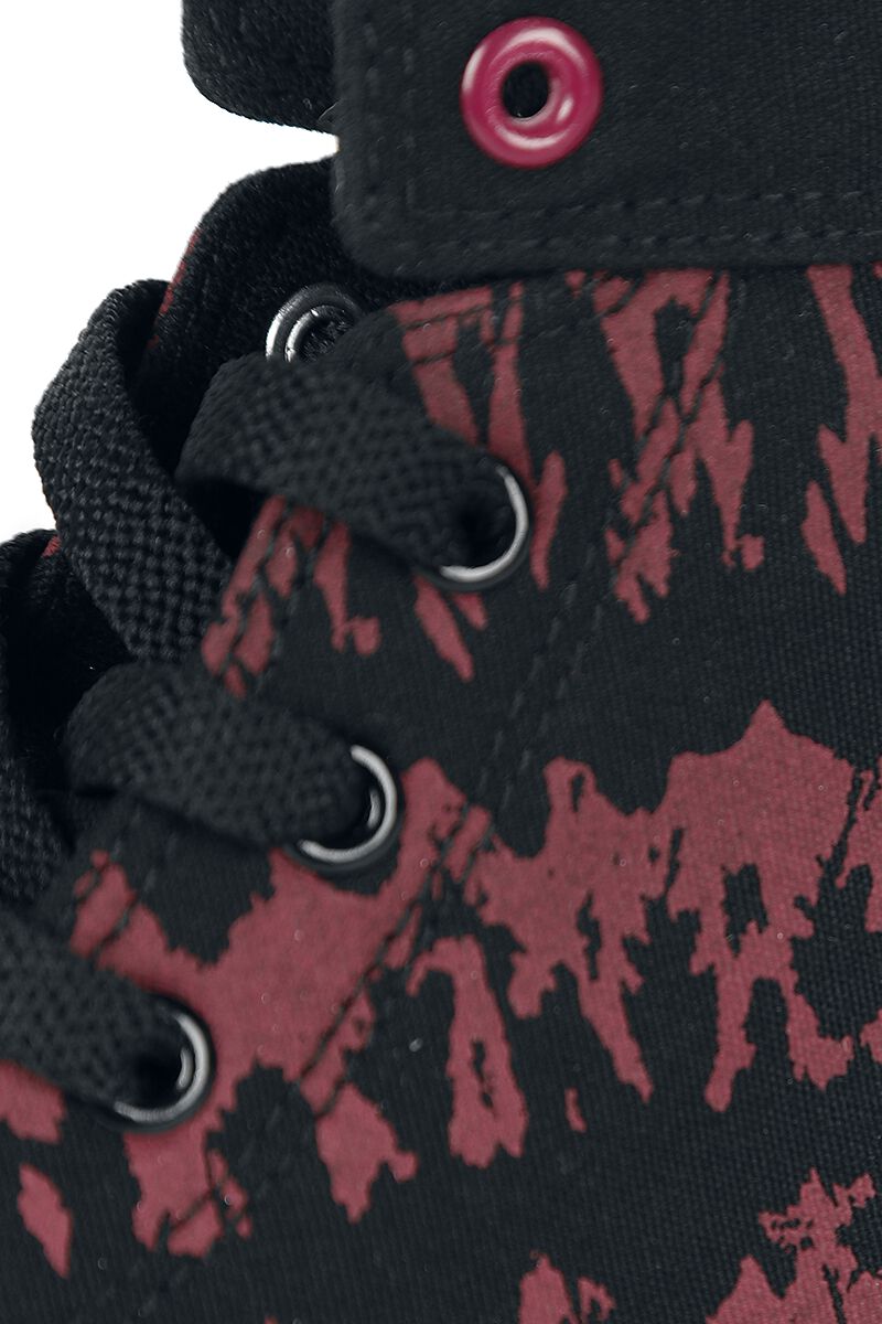 Baskets Noires/Rouges Batik | RED by EMP Baskets hautes