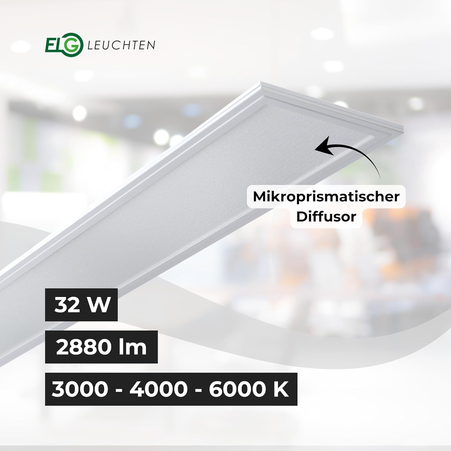 LED Pendelleuchte 120cm direkt/indirekt Dimmbar CCT 3000-6000K mit FB Mikroprismatische Abdeckung 32 Watt 2880 lm CRI>90 IP20 Pendelleuchte Höhenverstellbar Hängelampe Hängeleuchte