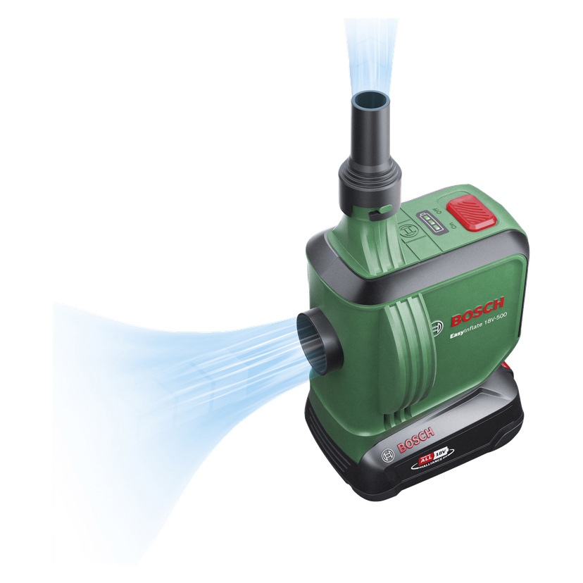 Batteridrevet luftpumpe 18 V 530 l/min