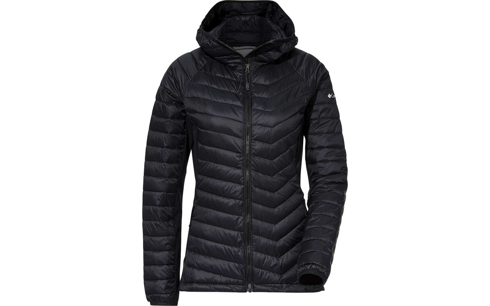 Columbia Powder Pass Hodded Damen Steppjacke coral reef typhoon blooms