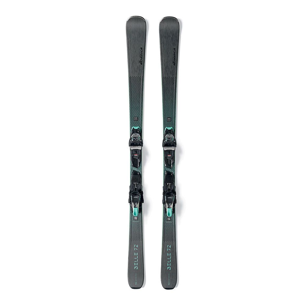 Nordica BELLE DC 72 - Skis all mountain + Fixatons TP2 LIGHT 11 FDT90 black/teal Femme black/teal/tbd