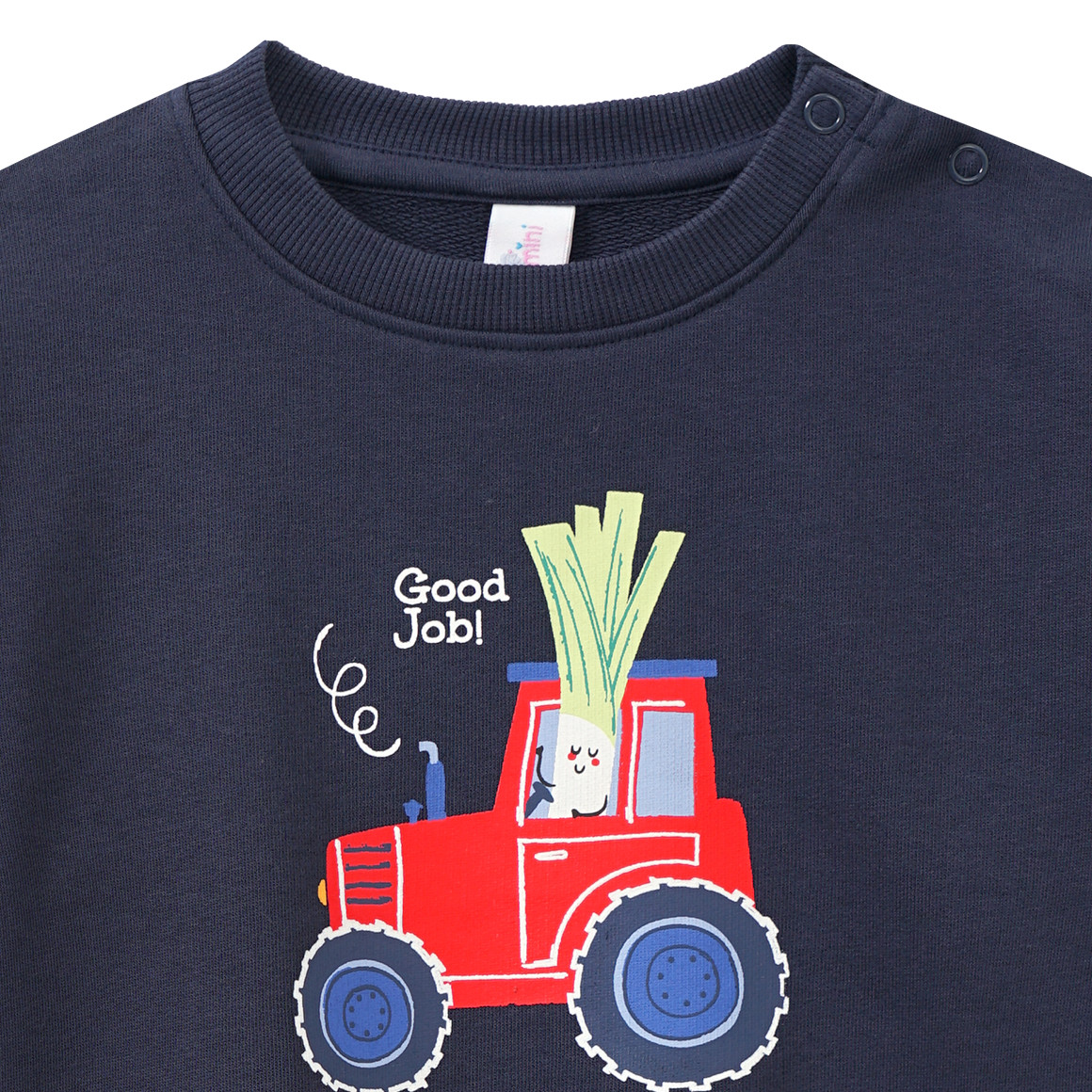 Topomini Baby Sweatshirt mit Traktor-Print dunkelblau