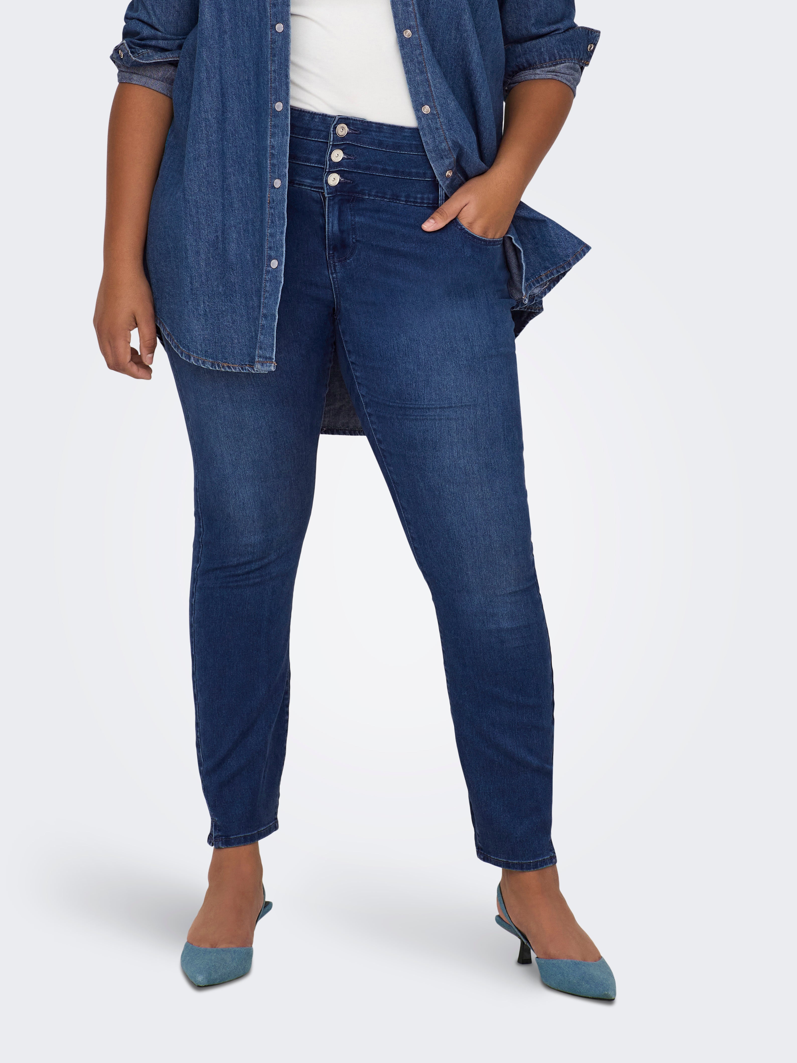 CARAUGUSTA Hohe Taille Skinny Fit Jeans Medium Blue Denim