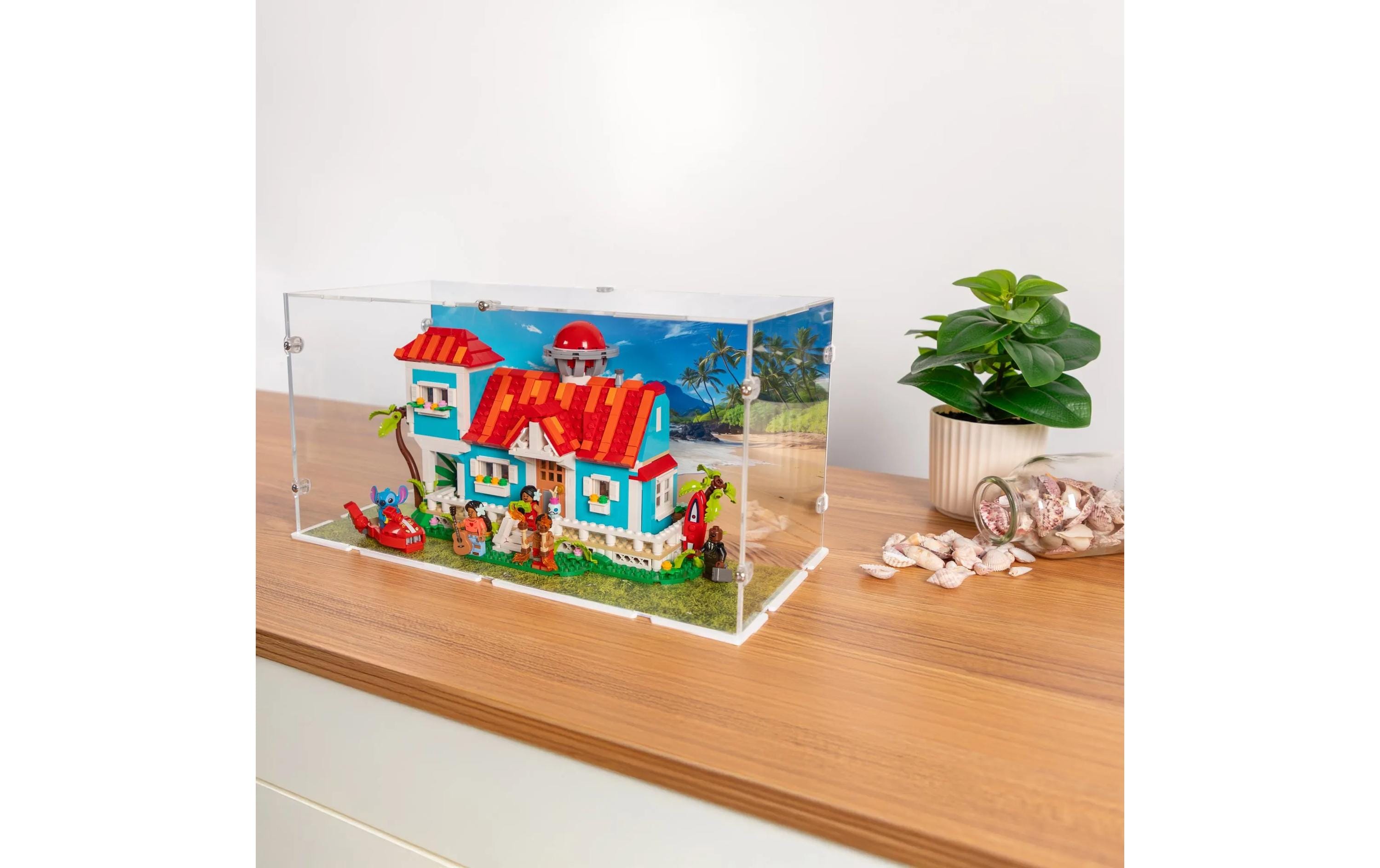 Acryl-Display für Das Strandhaus aus Lilo und Stitch 43268Elegantes Acryl-Display für die LEGO Sammlung