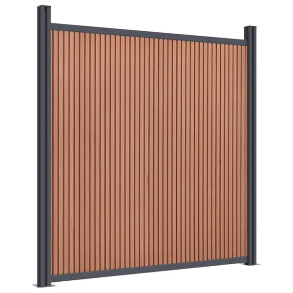 vidaXL Gjerdepanel brun 1737x186 cm WPC