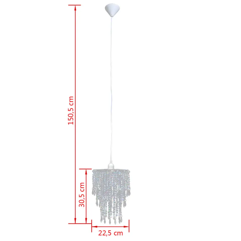 vidaXL - Plafondlamp - Transparent - Staal - 22.5 x 30.5 cm