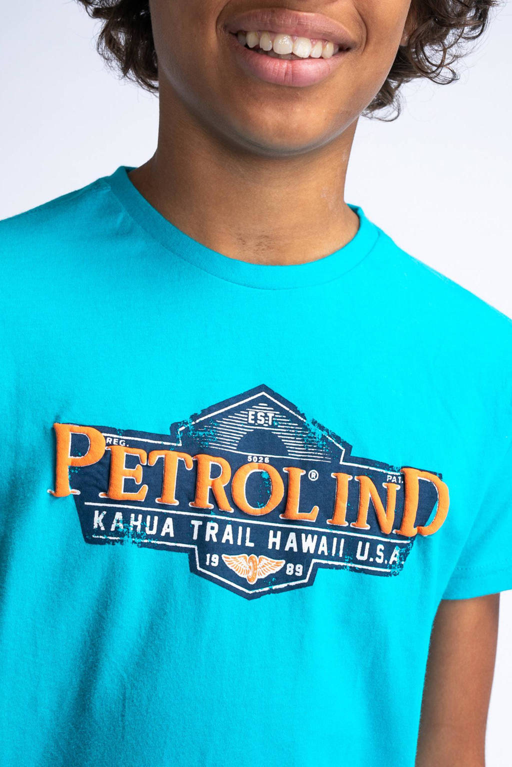 Petrol Industries T-shirt met logo fel blauw
