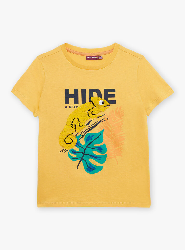 T-shirt jaune à manches courtes