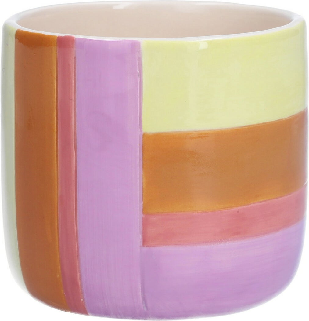 Duif bloempot Cove geel / oranje / paars D 10,5 H 9,5 cm